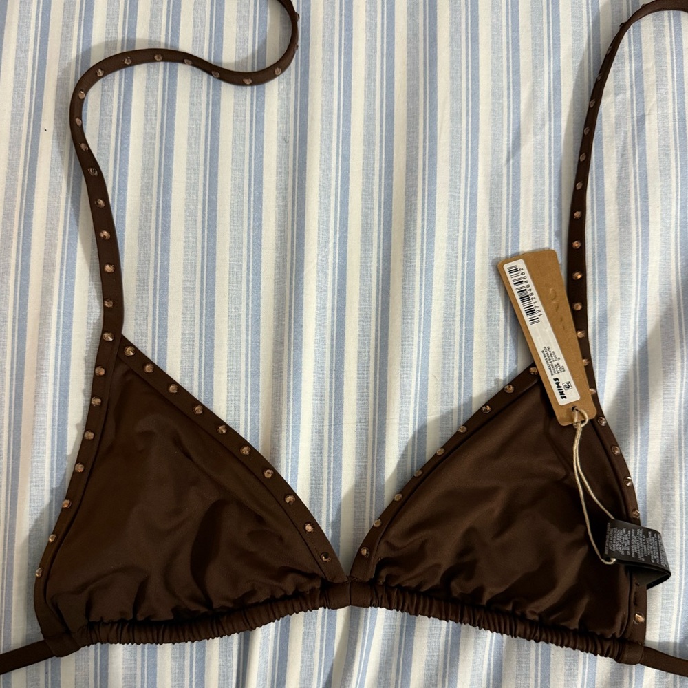Skims Brown Swim Top